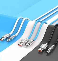 Кабель USB XO NB227 6a 1.2m Lightning cable blue - миниатюра 4