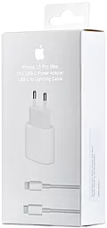 Сетевое зарядное устройство с быстрой зарядкой Apple 25W USB-C Power Adapter + USB-C to Lightning cable HQ Copy white - миниатюра 5
