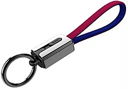 Кабель USB Hoco U36 Mascot Lightning 0.2m Red/Blue - миниатюра 4