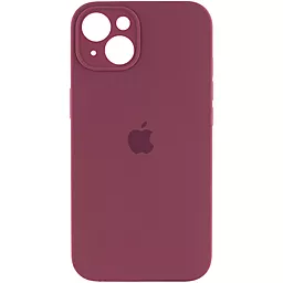 Чехол Silicone Case Full Camera для Apple iPhone 15 Plus plum