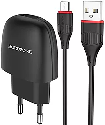 Сетевое зарядное устройство Borofone BA49A Vast Power + micro USB Cable Black