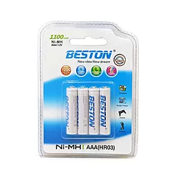 Аккумулятор Beston AAA (R03) 1100mAh 4шт - миниатюра 2