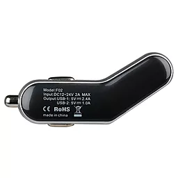 Автомобильное зарядное устройство Baseus 2USB Car charger 2.4A Grey/Silver (smart-thin business series) - миниатюра 6