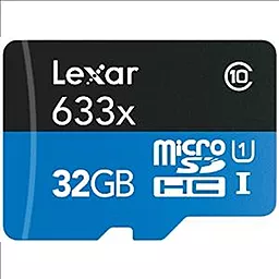 Карта пам'яті Lexar microSDHC 32GB 633x Class 10 UHS-I U1 + SD-адаптер (LSDMI32GBBEU633A) - мініатюра 3