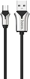Кабель USB Hoco U67 Soft Silicone 2.4A micro USB Cable Black