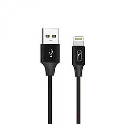 Кабель USB SkyDolphin S55L Neylon Lightning Cable Black (USB-000434)