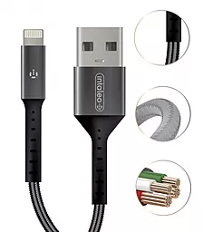 Кабель USB Intaleo CB0 0.2M USB Lightning Cable Black / Grey - миниатюра 3
