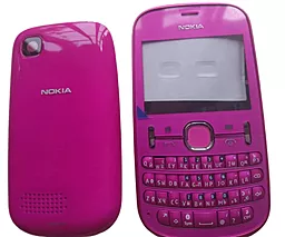 Корпус Nokia Asha 200 / Asha 201 с клавиатурой Pink