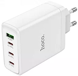 Сетевое зарядное устройство Hoco N31 Leader GaN 3xUSB-C+A PD100W + QC3.0 + USB-C-C Cable White - миниатюра 3