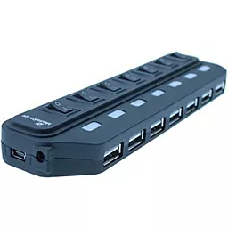 Концентратор (USB хаб) MediaRange USB 2.0 hub 1:7, bus-powered, black (MRCS504) - миниатюра 2
