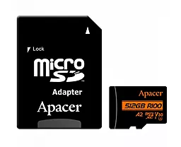 Карта памяти Apacer 512 GB microSDXC UHS-I U3 V30 A2 + SD-adapter (AP512GMCSX10U8-R)