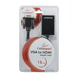 Видео переходник (адаптер) Cablexpert VGA-HDMI со звуком 0.15m черный (A-VGA-HDMI-01) - миниатюра 4