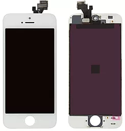 Дисплей Apple iPhone 5 з тачскріном і рамкою, оригінал, White