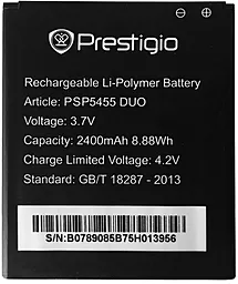Аккумулятор Prestigio MultiPhone 5455 Duo / PSP5455 DUO (2400 mAh) 12 мес. гарантии