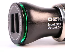 Автомобильное зарядное устройство Ozio 5V/3.4A 2USB Black - миниатюра 5