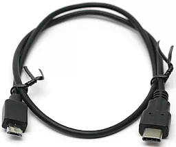 USB Кабель PowerPlant 0.5M USB-C - micro USB Cable Black (KD00AS1259)