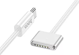 Кабель USB Hoco X103 Magnetic 140w 5a 2m MagSafe 3 cable white - миниатюра 4