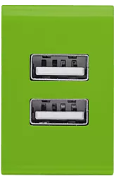 Сетевое зарядное устройство Trust Urban Revolt Dual Smart Wall Charger (1A/1A) Lime - миниатюра 3
