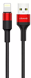 Кабель USB Usams U5 Braided 1.2M Lightning Cable Red (US-SJ220)