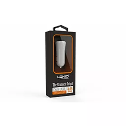 Автомобильное зарядное устройство LDNio 2USB Car charger 3.4A Gold (DL-C27) - миниатюра 6