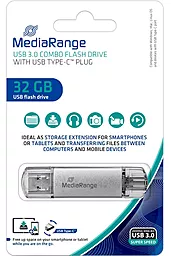 Флешка MediaRange 32 GB USB 3.0 combo flash drive with USB Type-C plug (MR936)