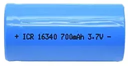 Аккумулятор ViPow 16340 700mAh 3.7V Li-ion FlatTop Blue (ICR16340-700mAhFT) - миниатюра 2