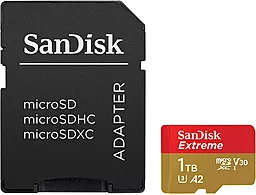 Карта памяти SanDisk microSDXC 1TB Extreme A2 UHS-I U3 V30 A2 + SD-адаптер (SDSQXA1-1T00-GN6MA)