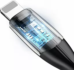 Кабель USB Baseus Horizontal LED Indicator 1.5A 2M Lightning Cable Red (CALSP-C09) - миниатюра 5