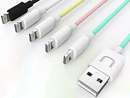 Кабель USB Usams U-Turn Data Lightning Cable Cyan (US-SJ097) - миниатюра 4