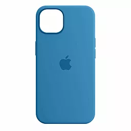 Чехол Silicone Case Full для Apple iPhone 15 Pro Max Blue Fog