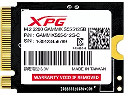 Накопичувач SSD ADATA XPG Gammix S55 512GB M.2 NVMe (SGAMMIXS55-512G-C)