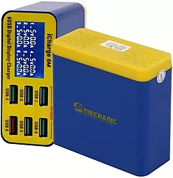Сетевое зарядное устройство MECHANIC iCharge 6M 40W QC 6xUSB-A Blue/Yellow - миниатюра 3