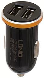 Автомобильное зарядное устройство LDNio Car charger 2USB 2,1A + micro USB Cable Black (DL-C22)