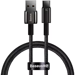Кабель USB PD Baseus Tungsten Gold 100w 2m USB-C cable black (CAWJ000101)
