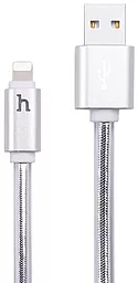 Кабель USB Hoco UPL12 Metal Jelly Knitted Lightning Cable 2M Silver