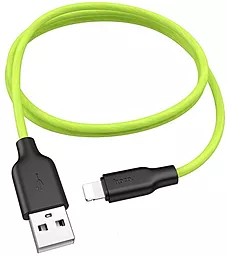 Кабель USB Hoco x21 Plus Fluorescent Lightning Green - миниатюра 2