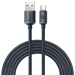 USB Кабель Baseus Crystal Shine Series 100w 5a 2m USB Type-C cable black (CAJY000501)