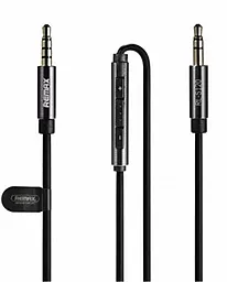 Аудіо кабель, з мікрофоном Remax RL-S120 AUX mini Jack 3.5mm M/M Cable 1.2 м black (RL-S120)