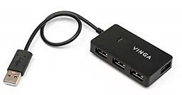 USB хаб Vinga 4xUSB 2.0 Black (VHA2A4) - миниатюра 2