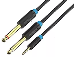 Аудио кабель Vention 2x Jack 6.35 mm - mini Jack 3.5 mm M/M 2м cable black (BACBH)