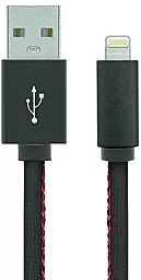 Кабель USB Gelius Leather Edition Lightning cable Black