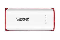 Повербанк Wesdar S12 4000mAh White/Red - миниатюра 2