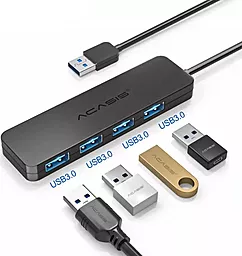 Мультипортовый USB-A хаб Acasis AB3-L412 5-in-1 black - миниатюра 4