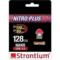 Флешка Strontium 128GB NANO RED USB 3.0 (SR128GRDNANOZ) - миниатюра 2
