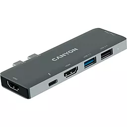Мультипортовый USB Type-C хаб Canyon 7-in-1 grey (CNS-TDS05B)
