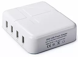 Сетевое зарядное устройство Drobak Multi Power 4USB 4A (905321) White - миниатюра 2