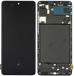 Дисплей Samsung Galaxy A71 A715 з тачскріном і рамкою, (OLED), Black