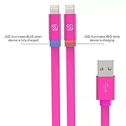 Кабель USB Scosche FlatOut™ LED Lightning Pink (I3FLEDPK) - миниатюра 2