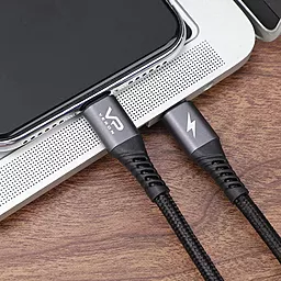 Кабель USB PD Veron CL09s 20w 3a USB Type-C - Lightning cable black - миниатюра 3