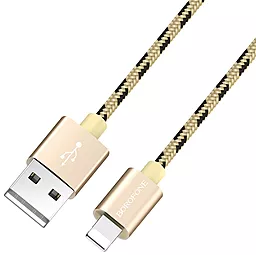 Кабель USB Borofone BX24 Ring Current 12W 2.4A Lightning Cable Gold - миниатюра 2